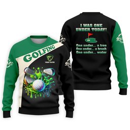 I Was One Under Today Custom Funny Golf Polo Shirt, Dad Golf Gifts SH818