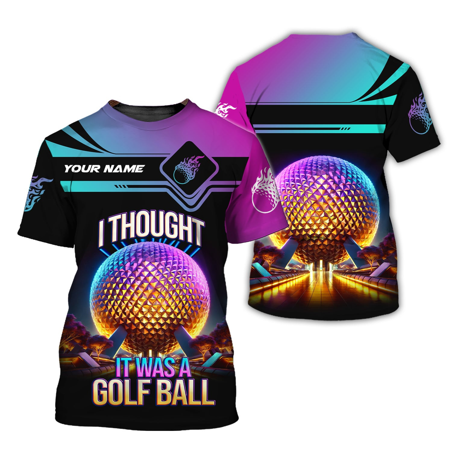 I Thought It Was A Golf Ball Custom Golf Polo Shirt, Gift For Golfers, Golf Gift Ideas, Funny Golf Shirt SH818