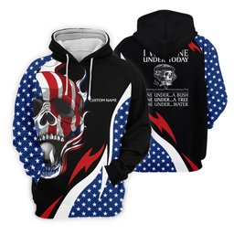 I Was One Under Today Cool Skull US Flag Golf Shirt, 4th Of July Patriotic Golf Shirts For Men SH818