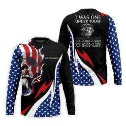 I Was One Under Today Cool Skull US Flag Golf Shirt, 4th Of July Patriotic Golf Shirts For Men SH818