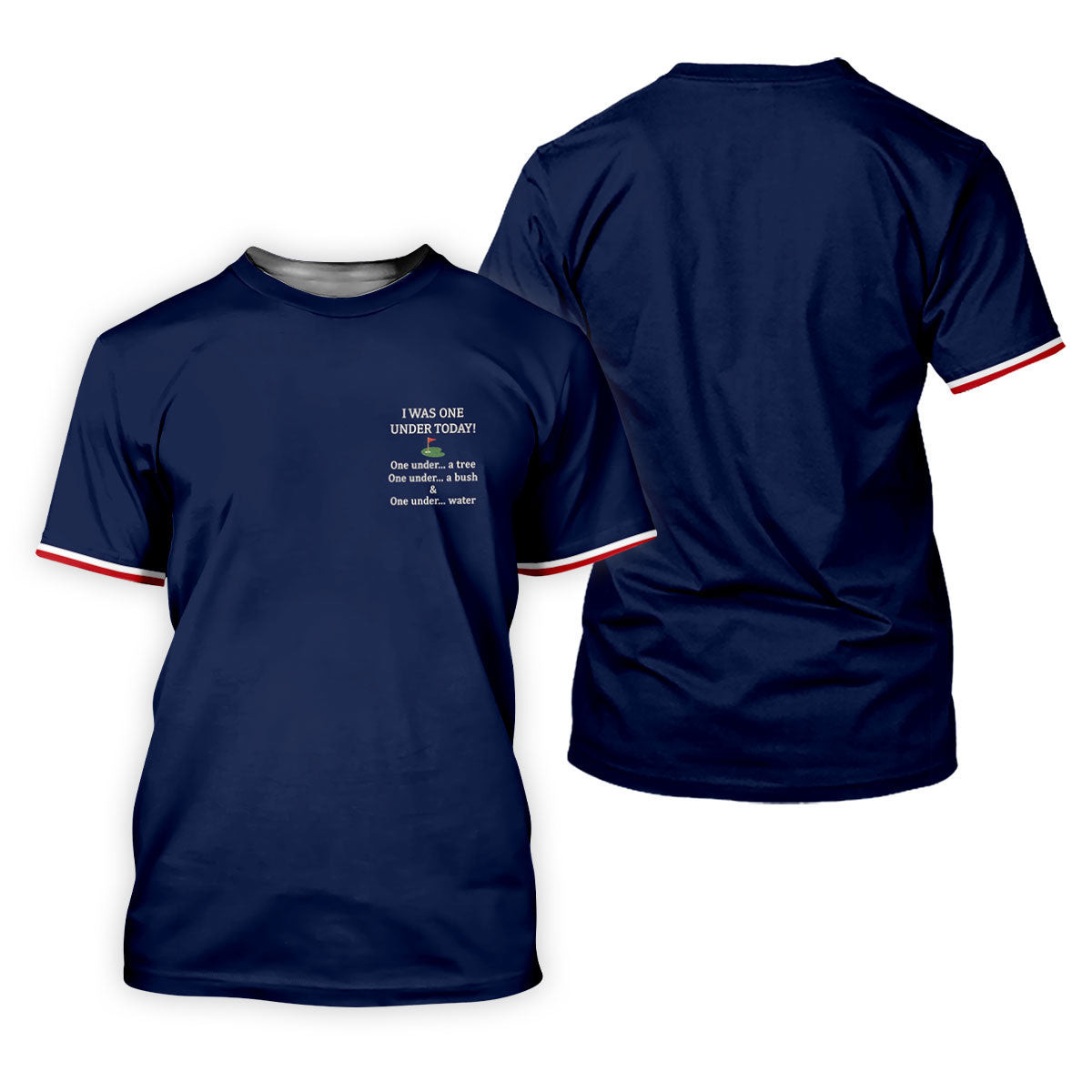 I Was One Under Today Navy Golf Shirt, Funny Golf Shirt, Golf Shirts For Men, Polo Shirts For Men SH818