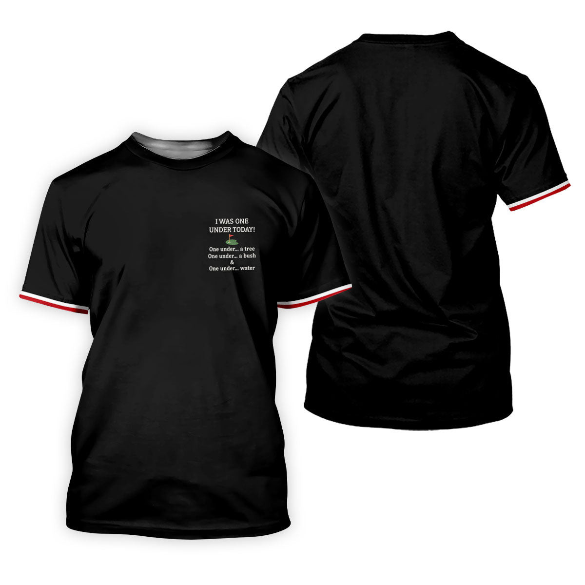 I Was One Under Today Black Golf Shirt, Funny Golf Shirt, Golf Shirts For Men, Polo Shirts For Men SH818