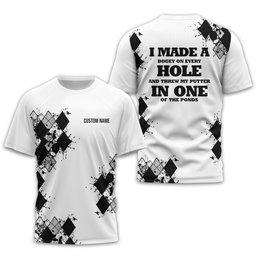 I Made A Bogey Personalized Golf Polo Shirt, Golf Shirt, Gift For Golfers SH818