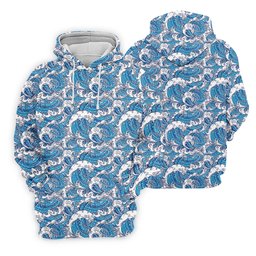 Japanese Wave Art Hawaiian Golf Shirt, Summer Ocean Men's Golf Shirt, Polo Shirts For Men SH818