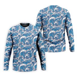 Japanese Wave Art Hawaiian Golf Shirt, Summer Ocean Men's Golf Shirt, Polo Shirts For Men SH818