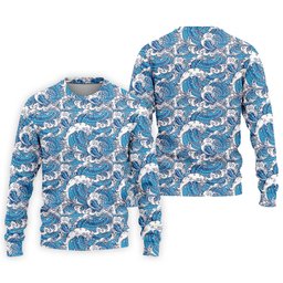 Japanese Wave Art Hawaiian Golf Shirt, Summer Ocean Men's Golf Shirt, Polo Shirts For Men SH818