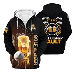 If I'm Drunk It's My Golf Friend's Fault Custom Funny Golf Polo Shirt, Dad Golf Gifts SH818