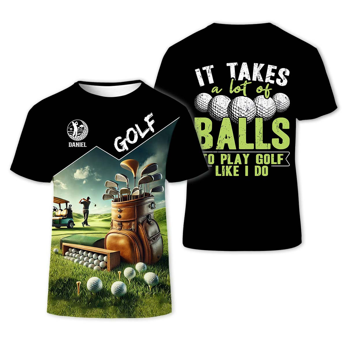 It Takes A Lot Of Balls To Play Golf Like I Do Hawaiian Shirt, Custom Golf Shirt, Funny Golf Polos, Dad Golf GIft SH818