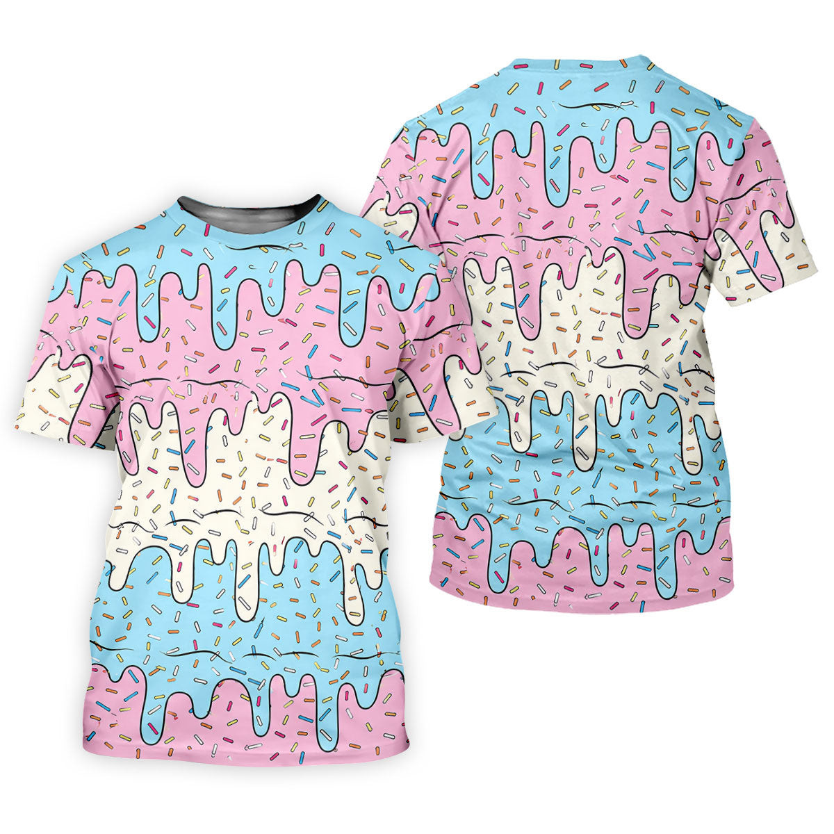 Ice Cream Drip Hawaiian Golf Shirt, Summer Sweets Men's Golf Shirt, Polo Shirts For Men SH818