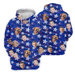 Independence Day Custom Shirts With Faces, Patriotic Golf Shirt, Men's Golf Polo Shirt, USA Golf Shirt SH818