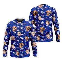 Independence Day Custom Shirts With Faces, Patriotic Golf Shirt, Men's Golf Polo Shirt, USA Golf Shirt SH818