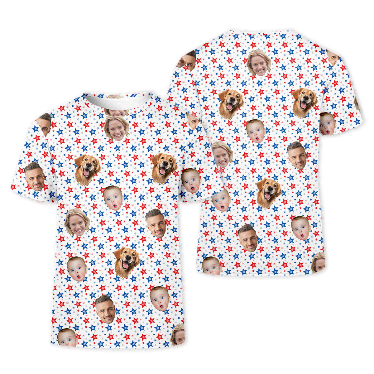 Family Portrait Golf Shirt, Patriotic Golf Shirt, USA Golf Shirt For Ladies, Women's Golf Polo Shirt SH818