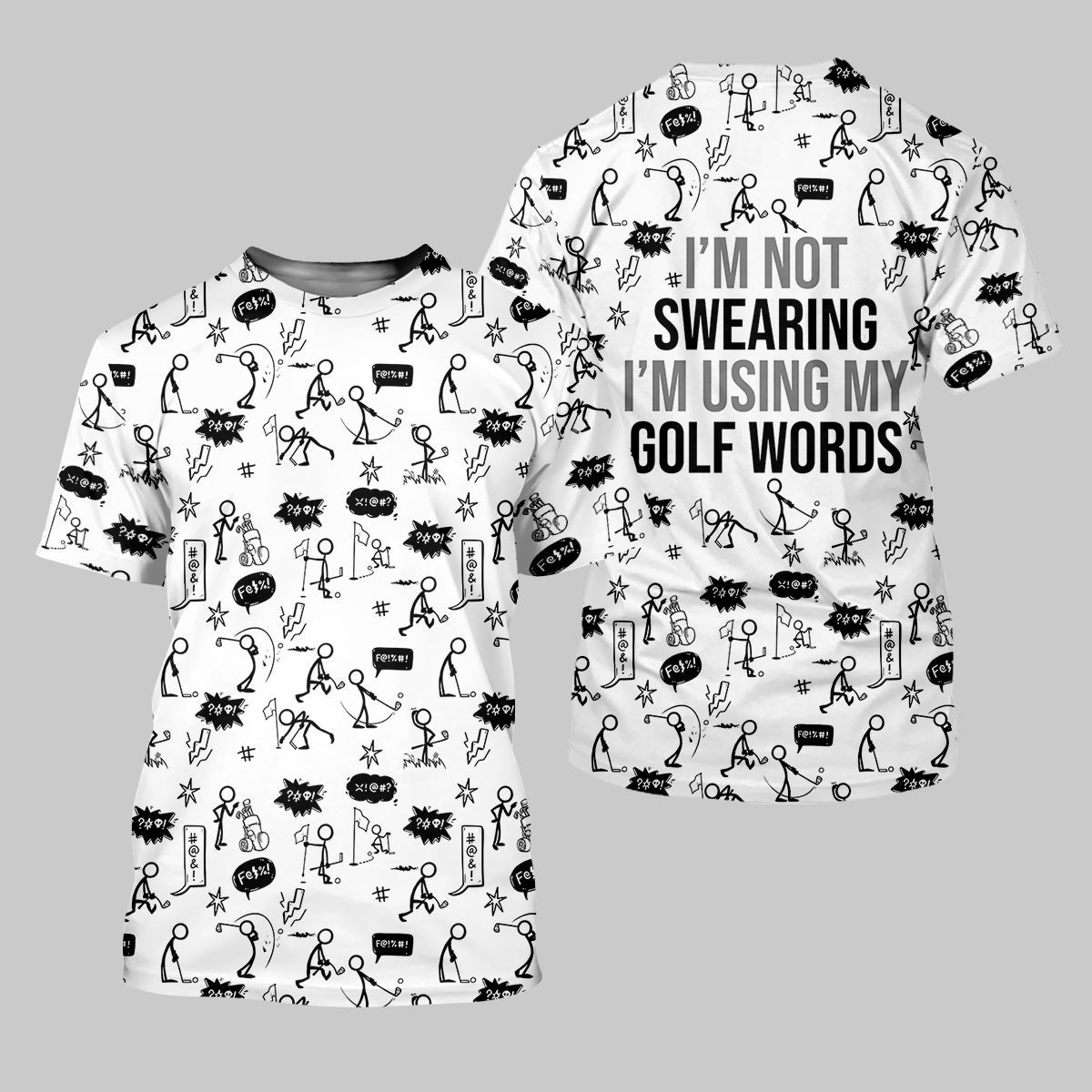 I'm Not Swearing I'm Using My Golf Words Custom Men's Golf Polo Shirt, Hilarious Golf Shirt SH818
