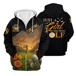 Just A Girl Who Loves Goft Custom Womens Golf Polo Shirt, Ladies Golf Shirts, Womens Golf Clothes SH818