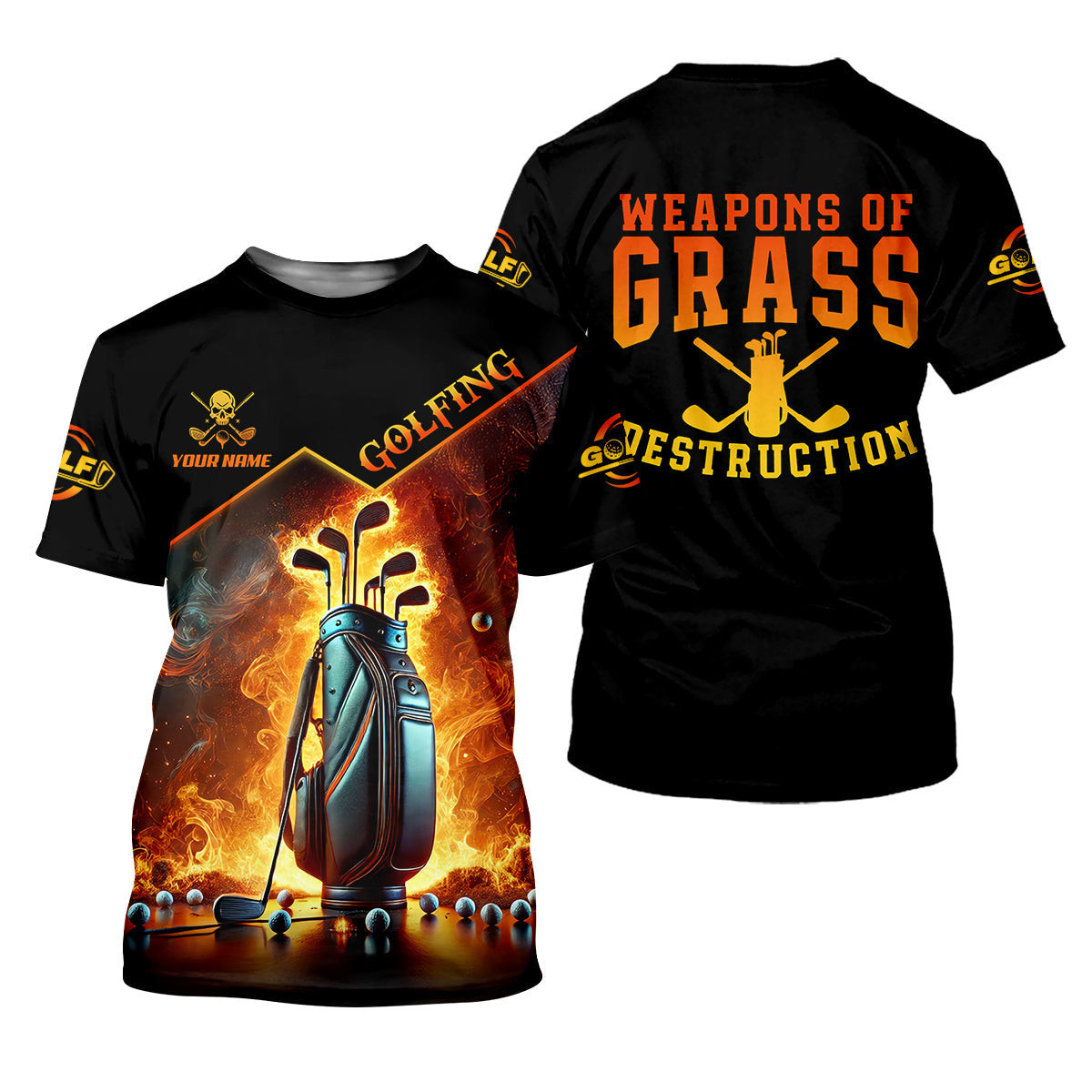 Weapons Of Grass Destruction Custom Men's Golf Polo Shirt, Dad Golf Gift SH818