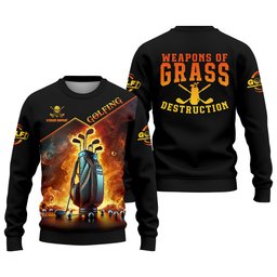 Weapons Of Grass Destruction Custom Men's Golf Polo Shirt, Dad Golf Gift SH818