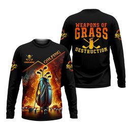 Weapons Of Grass Destruction Custom Men's Golf Polo Shirt, Dad Golf Gift SH818