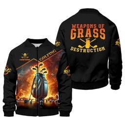 Weapons Of Grass Destruction Custom Men's Golf Polo Shirt, Dad Golf Gift SH818