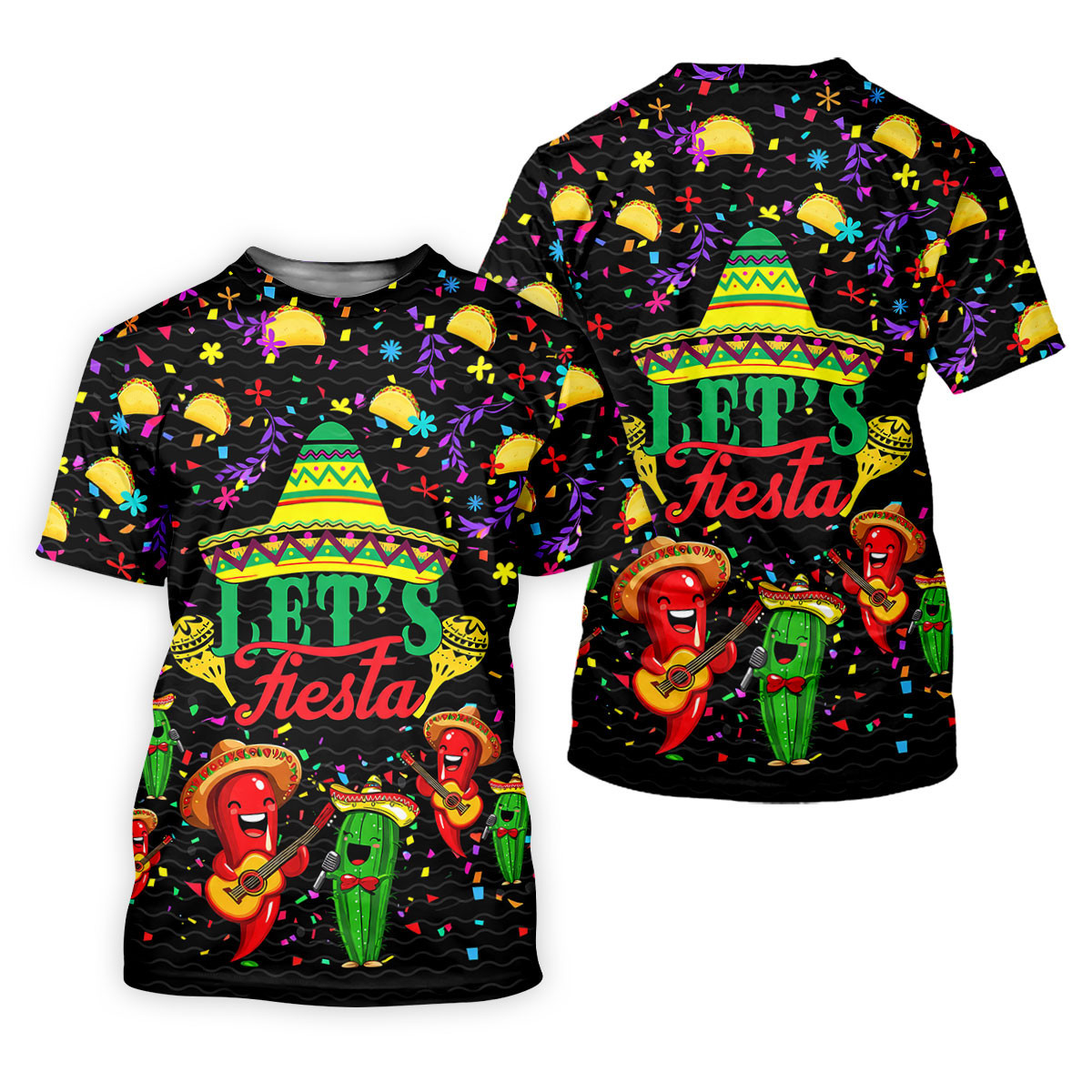 Let's Fiesta Party Ladies Golf Tops, Cinco De Mayo Celebration Golf Shirt For Women SH818