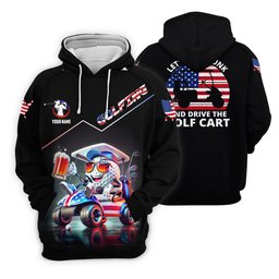 Let's Get Drunk And Drive The Golf Cart Custom Men's Golf Polo Shirt, Funny Golf Shirt, Dad Golf Gift SH818