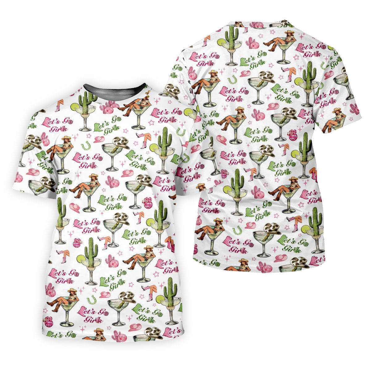 Let's Go Girls Cowgirl Margarita Hawaiian Golf Shirt, Men's Golf Shirt, Golf Polo Shirts For Men SH818