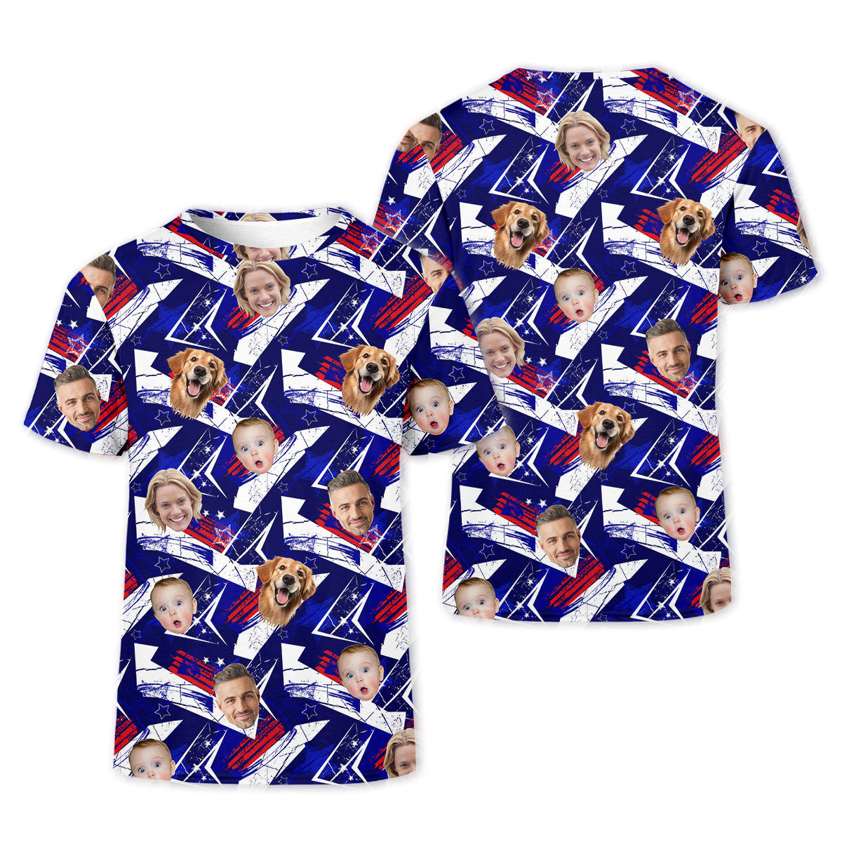 Custom Face Shirt, Ladies Golf Shirt, Custom Dog Shirts, Golf Polo For Ladies, America Flag Golf Shirt For Ladies SH818