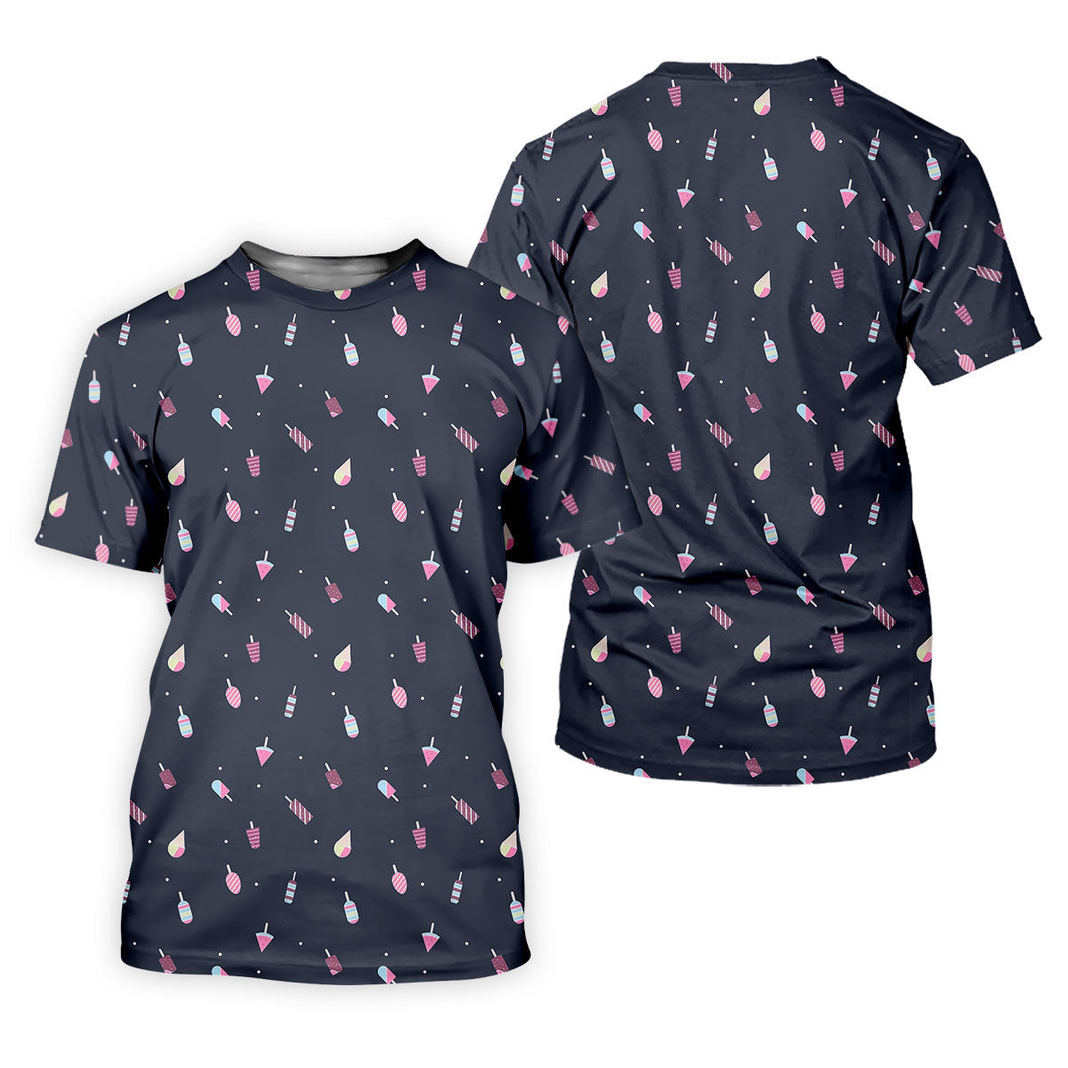Ice Cream Pattern Golf Shirt, Ladies Sleeveless Golf Shirts, Cute Golf Shirt, Ladies Golf Shirts SH818