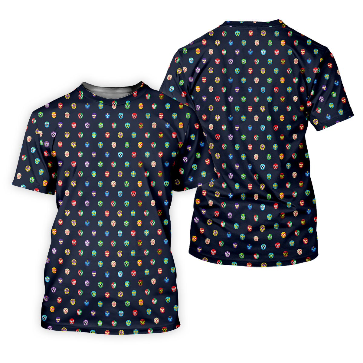 Lucha Libre Mask Seamless Pattern Cinco De Mayo Celebration Fiesta Themed Golf Shirt For Women SH818
