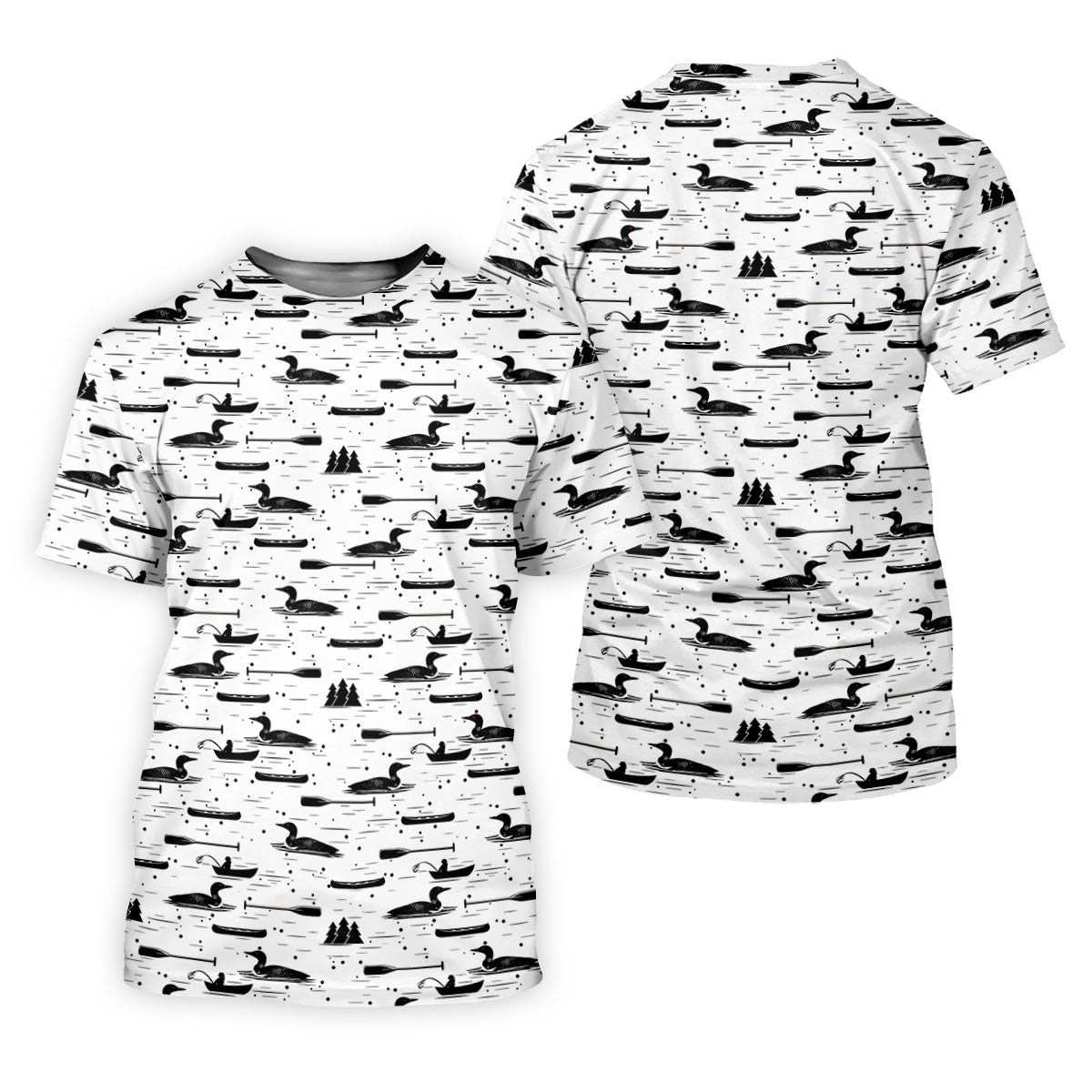 Loon Lake Aquatic Birds Hawaiian Golf Shirt, Women's Golf Tops, Ladies Golf Shirts SH818