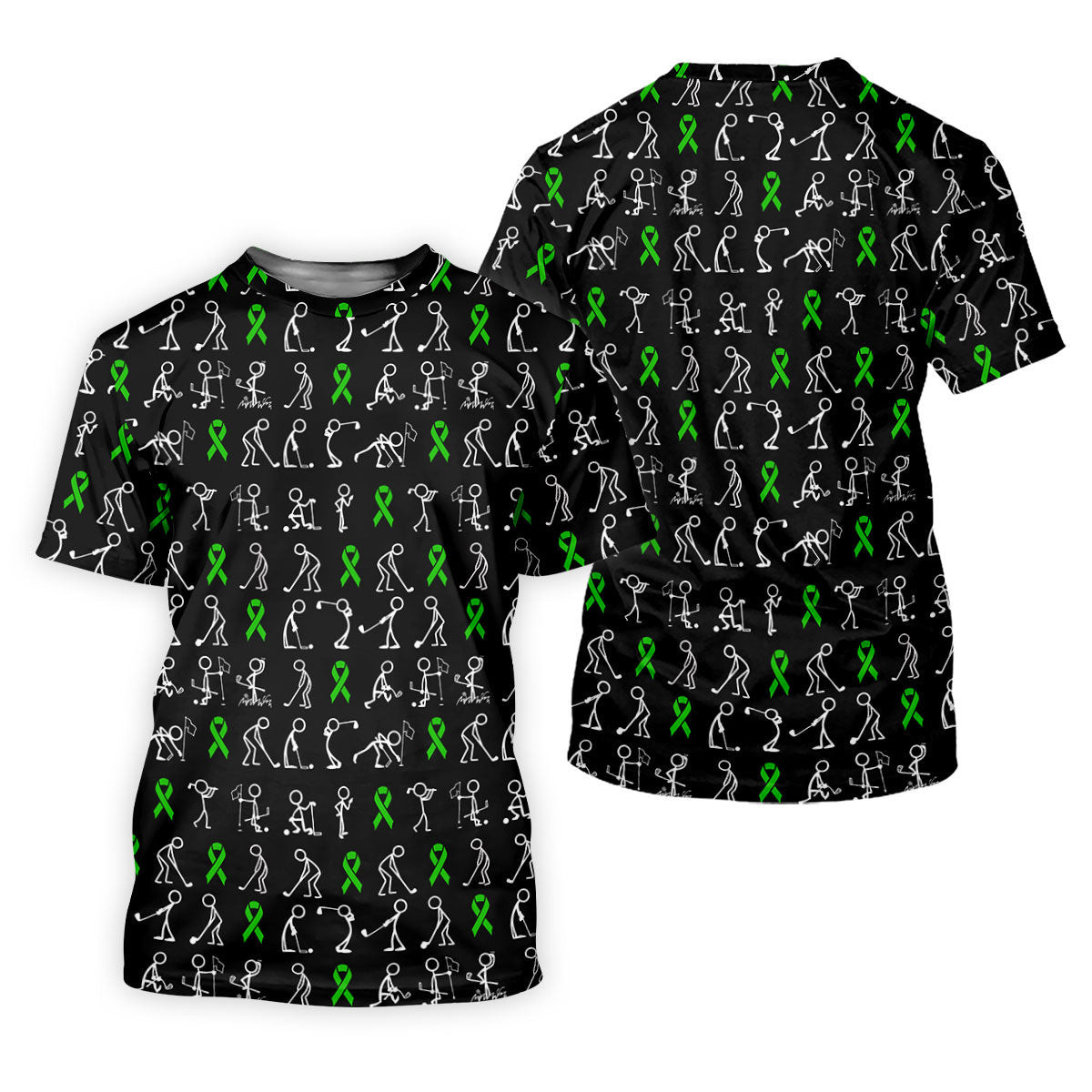 Lymphoma Cancer Green Ribbon Women Golf Top, Cancer Awareness Shirt, Ladies Golf Polos SH818