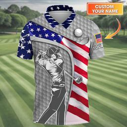 Light Grey Custom Men's Golf Polo Shirt, Golfing Apparel, Mens Golf Gift SH818