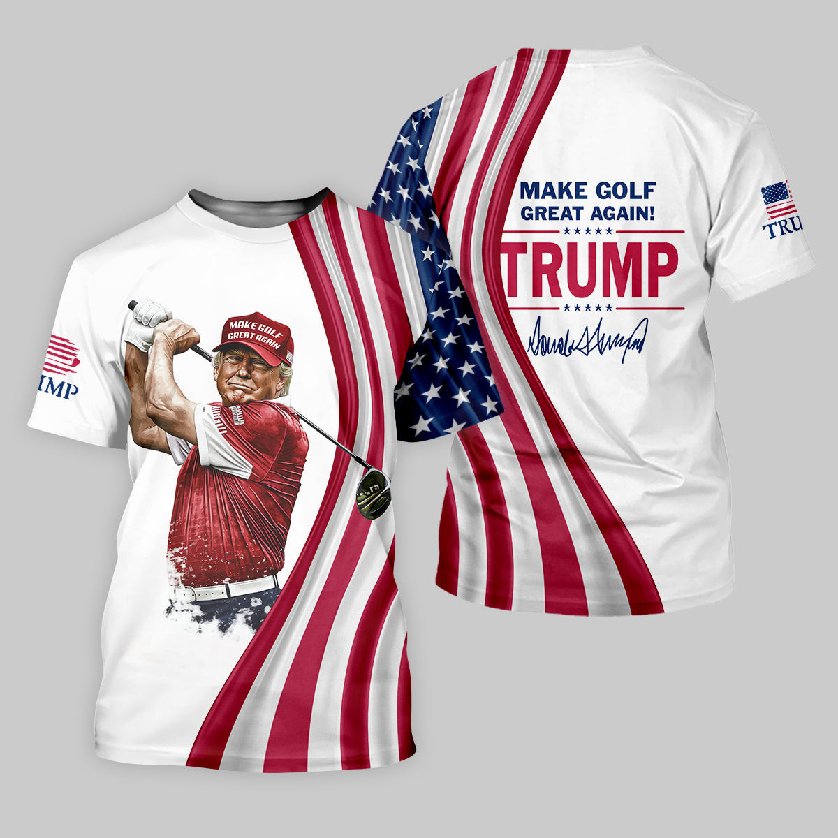 Make Golf Great Again Men's Golf Polo Shirt, Trump Funny Golf Shirt, Christmas Golf Gift SH818