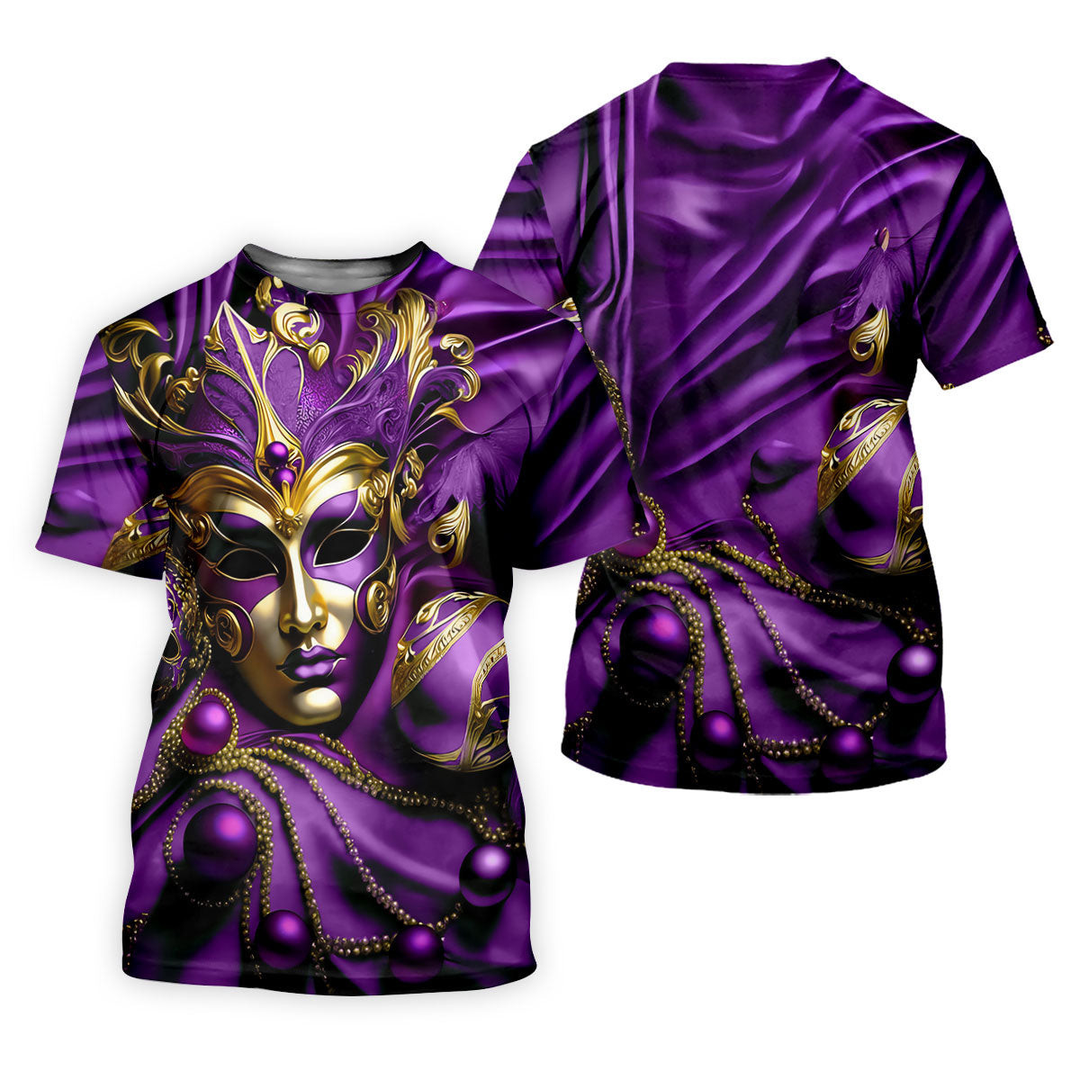 Mardi Gras Face Mask Purple Golf Shirt, Polo Shirts For Men, Golf Shirts For Men, Polo For Men SH818