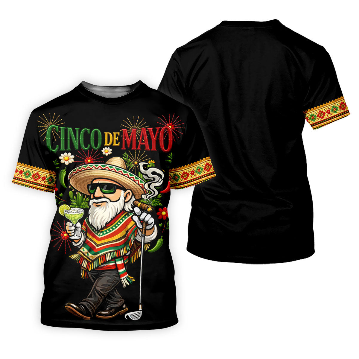 Margarita Man Cinco De Mayo Celebration Black Golf Shirt, Fiesta Theme Golf Shirt For Women SH818