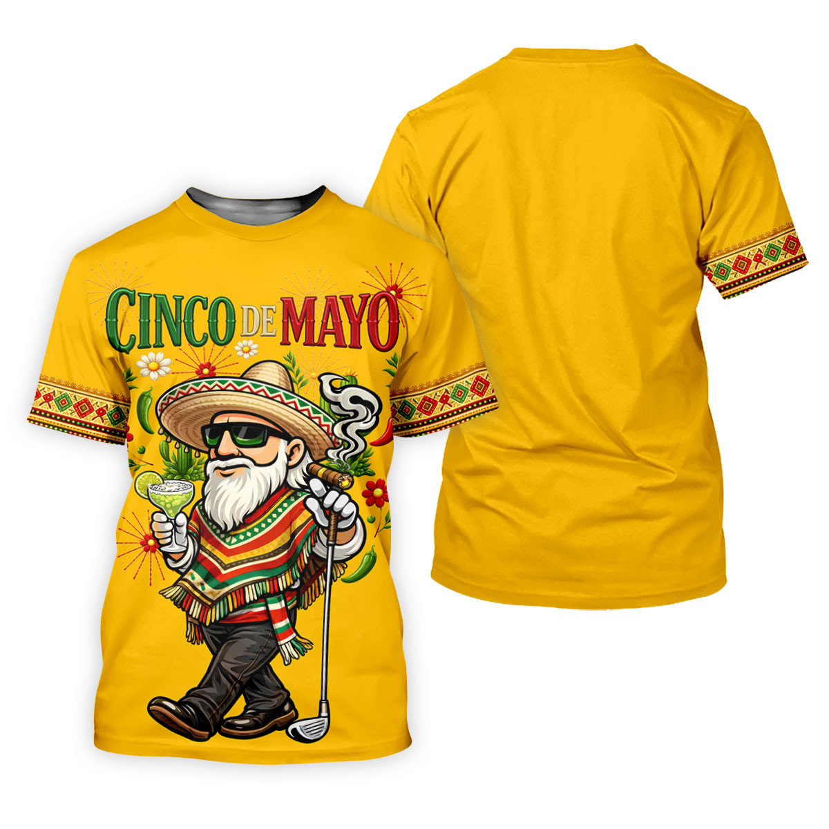 Margarita Man Cinco De Mayo Celebration Yellow Golf Shirt, Fiesta Theme Golf Shirt For Women SH818