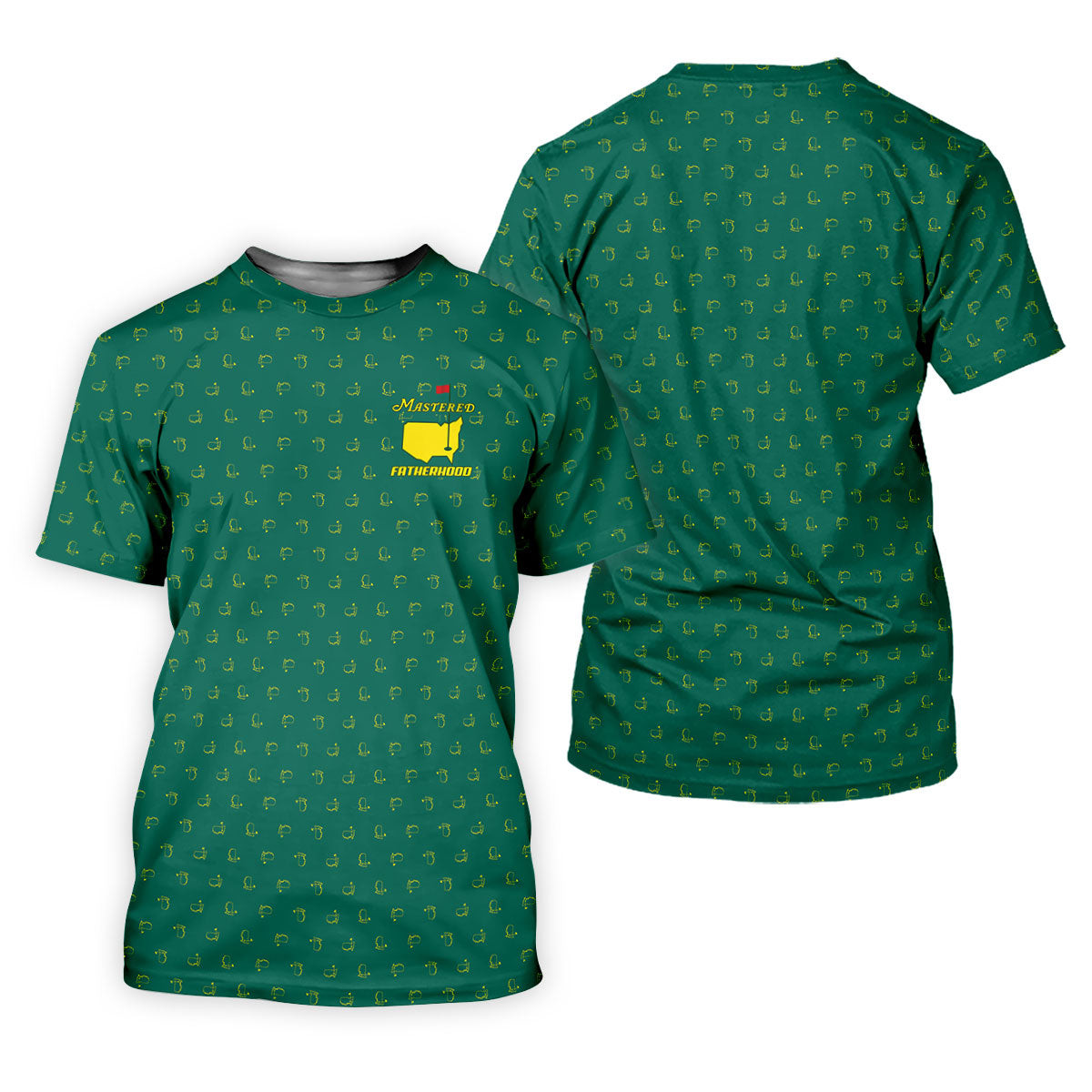 Fatherhood Golf Tournament Dark Green Golf Shirt, Golf Shirts For Men, Golf Presents For Dad SH818