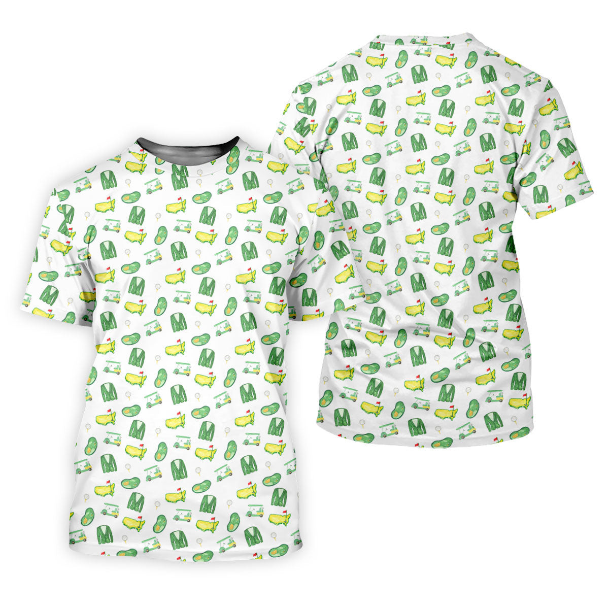 Master Golf Seamless Pattern White Golf Shirt, Cool Golf Shirt, Women's Golf Tops, Ladies Golf Shirt SH818