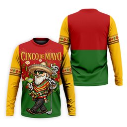 Margarita Man Cinco De Mayo Celebration Red Yellow Green Golf Shirt, Fiesta Theme Golf Shirts For Men SH818