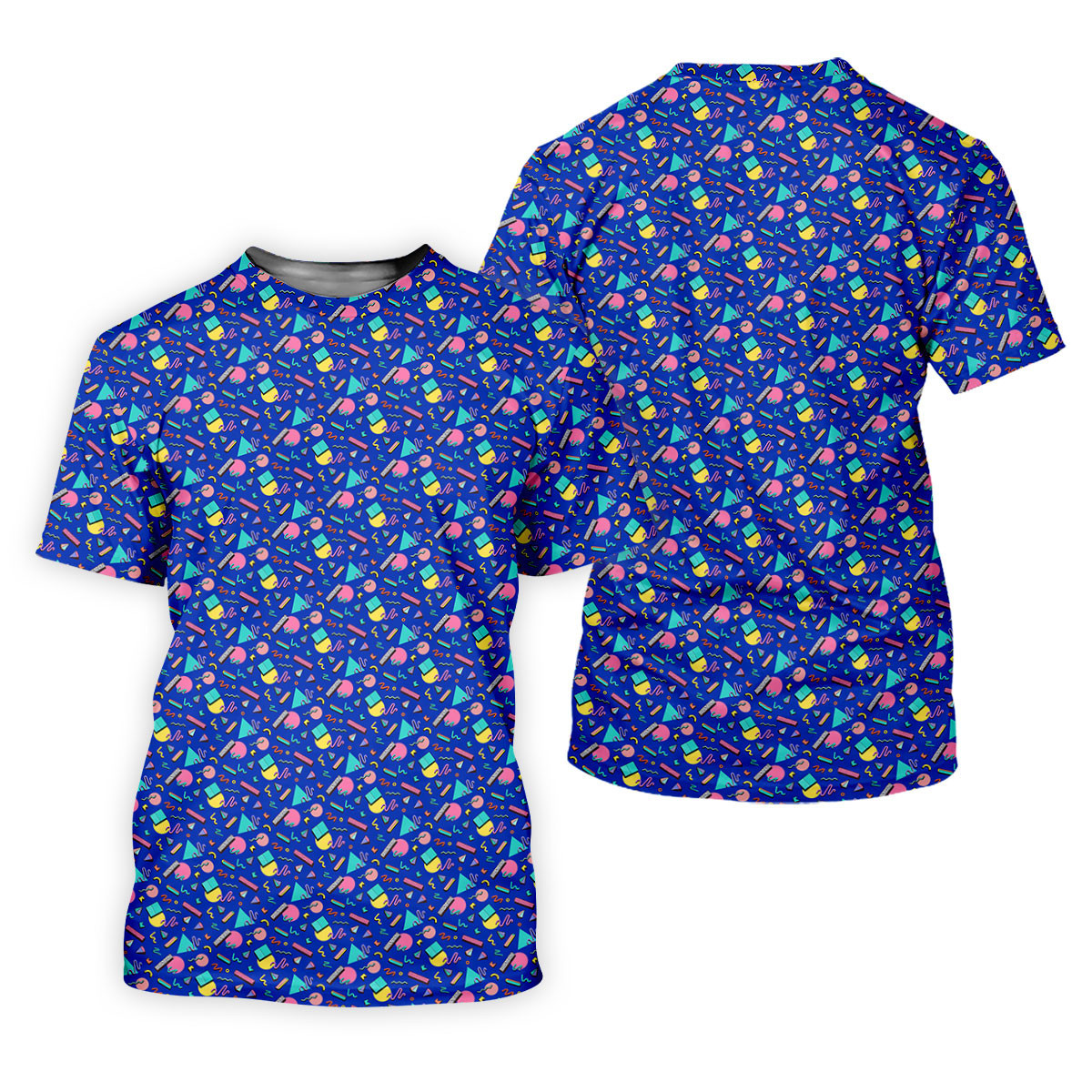 Memphis Pattern Hawaiian Golf Shirt, Retro Summer Men's Golf Shirt, Polo Shirts For Men SH818