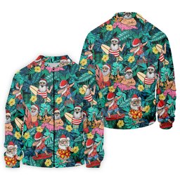 Men's Funny Santa Pool Float Golf Shirt, Christmas Golf Shirt, Golf Apparel For Men SH818