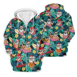 Men's Funny Santa Pool Float Golf Shirt, Christmas Golf Shirt, Golf Apparel For Men SH818