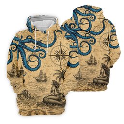 Mermaid Princess Vintage Nautical Hawaiian Golf Shirt, Men's Golf Shirt, Polo Shirts For Men SH818