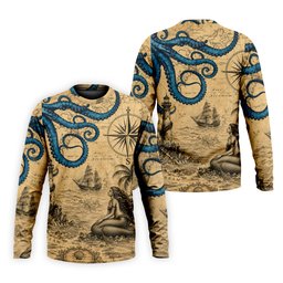 Mermaid Princess Vintage Nautical Hawaiian Golf Shirt, Men's Golf Shirt, Polo Shirts For Men SH818