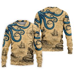 Mermaid Princess Vintage Nautical Hawaiian Golf Shirt, Men's Golf Shirt, Polo Shirts For Men SH818