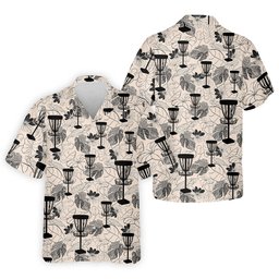 Minimalist Botanical Disc Golf Polo Shirt, Mens Golf Polo, Golf Shirts For Men SH818