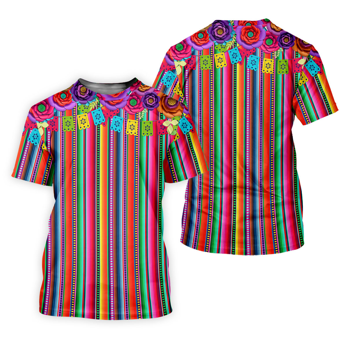 Mexican Serape Pattern Ladies Golf Tops, Cinco De Mayo Celebration Golf Shirt For Women SH818