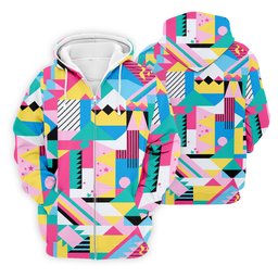 Memphis Pattern Golf Shirt, Retro 80s Geometric Color Block Design, Golf Shirt For Men SH818