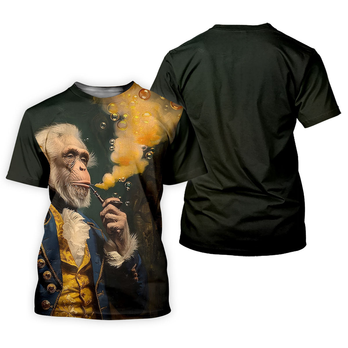 Monkey Aristocrat Golden Smoke Hawaiian Golf Shirt, Women's Golf Tops, Ladies Golf Shirts SH818