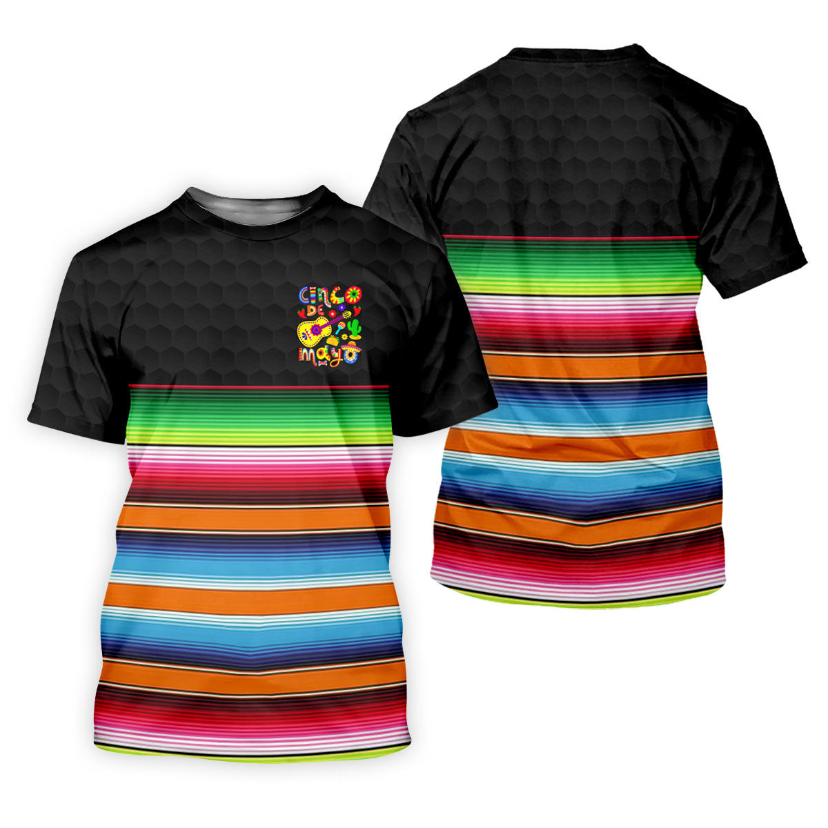 Mexican Sarape Golf Ball Pattern Cinco De Mayo Celebration Fiesta Themed Golf Shirt For Women SH818