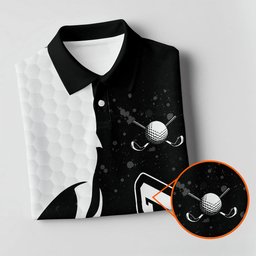 Monochrome Skull Golf Ball Graphic Golf Shirt, Golf Polo For Women, Printed Golf Shirt SH818